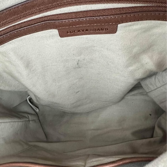 Lucky Brand Brown Leather Backpack Purse - Picture 3 of 3
